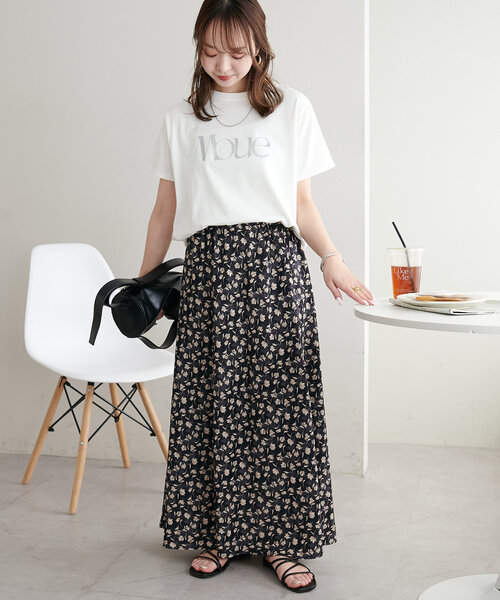 DISCOAT(ディスコート)の「MOUE箔ロゴTシャツ(Tシャツ/カットソー・レディース・チャコールグレー/オフホワイト・FREE)」の12枚目の写真