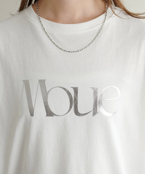 DISCOAT(ディスコート)の「MOUE箔ロゴTシャツ(Tシャツ/カットソー・レディース・チャコールグレー/オフホワイト・FREE)」の22枚目の写真