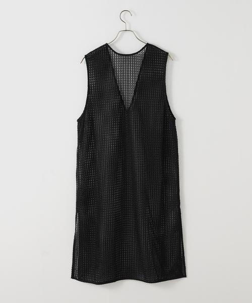 【感謝価格】 セール】絡み織りメッシュレースベスト（ワンピース）｜Spick トップス