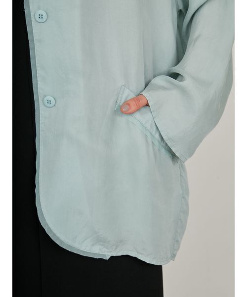 styling/（スタイリング）の「【セットアップ対応】オープンカラーシャツジャケット（その他アウター・レディース・ブラウン/ミント・0/1）」の8枚目の写真