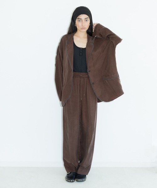 styling/（スタイリング）の「【セットアップ対応】オープンカラーシャツジャケット（その他アウター・レディース・ブラウン/ミント・0/1）」の18枚目の写真