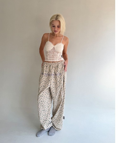 L.H.P（エルエイチピー）の「THE MYSTERIOUS HOTEL/ザ ミステリアス ホテル/FLOWER WAFFLE PT（その他パンツ・レディース・ブルー/アイボリー・F）」の5枚目の写真