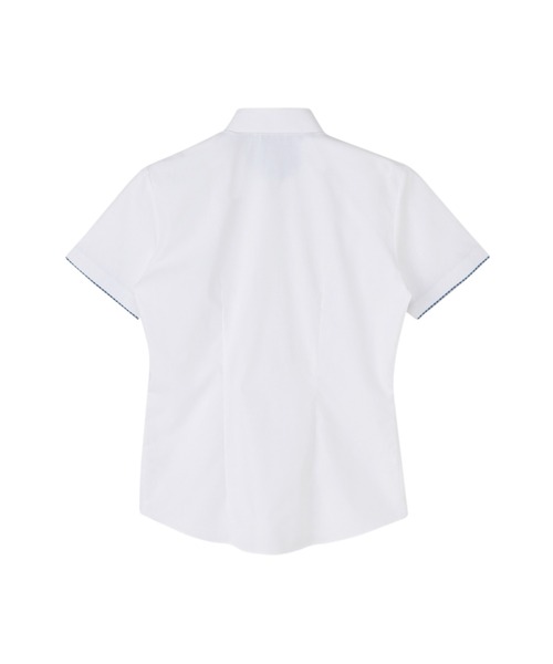 TOKYO SHIRTS（トウキョウシャツ）の「【透け防止】 形態安定ノーアイロン スキッパー 半袖ビジネスワイシャツ（ビジネスシャツ・レディース・ホワイト・L/XL/LL/M/S）」の2枚目の写真