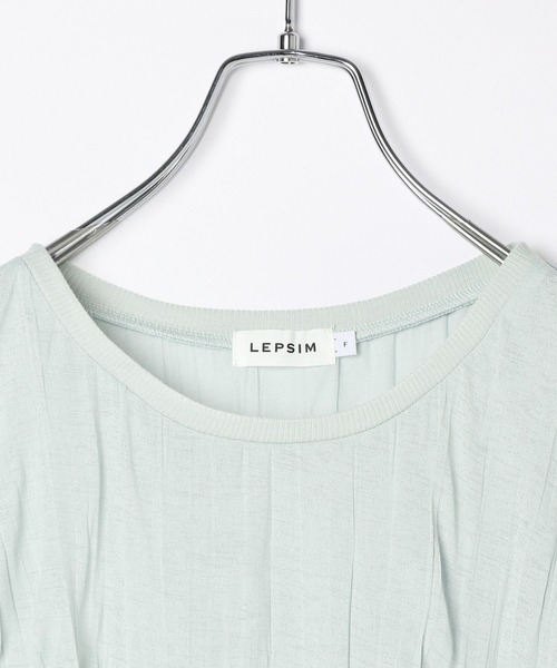 LEPSIM(レプシィム)の「ランダムプリーツT 451607(Tシャツ/カットソー・レディース・ブラック/オフホワイト/ブルー・FREE)」の17枚目の写真