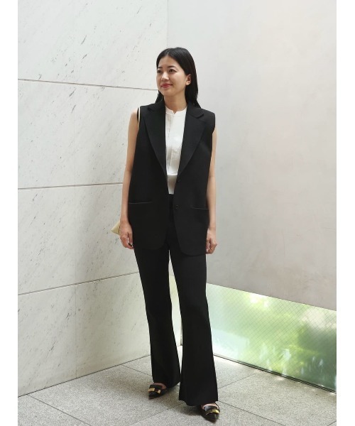 ESTNATION（エストネーション）の「ESTNATION / コットン ポリエステル フレアパンツ（その他パンツ・レディース・ブラック/ホワイト・36/38）」の11枚目の写真