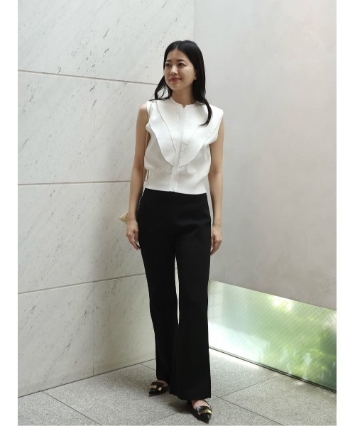 ESTNATION（エストネーション）の「ESTNATION / コットン ポリエステル フレアパンツ（その他パンツ・レディース・ブラック/ホワイト・36/38）」の10枚目の写真