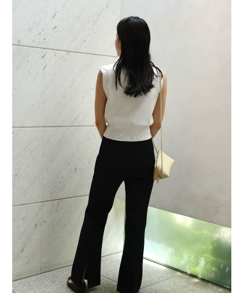 ESTNATION（エストネーション）の「ESTNATION / コットン ポリエステル フレアパンツ（その他パンツ・レディース・ブラック/ホワイト・36/38）」の9枚目の写真