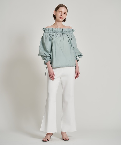 ESTNATION（エストネーション）の「ESTNATION / コットン ポリエステル フレアパンツ（その他パンツ・レディース・ブラック/ホワイト・36/38）」の18枚目の写真