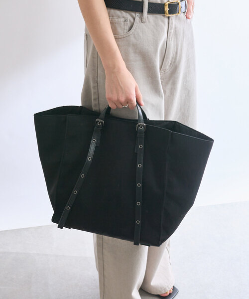 RIVE DROITE(リヴドロワ)の「【R.good(アールドットグッド)】ワッシャーNハトメトート(ハンドバッグ・レディース・カーキ/ブラック・FREE)」の18枚目の写真