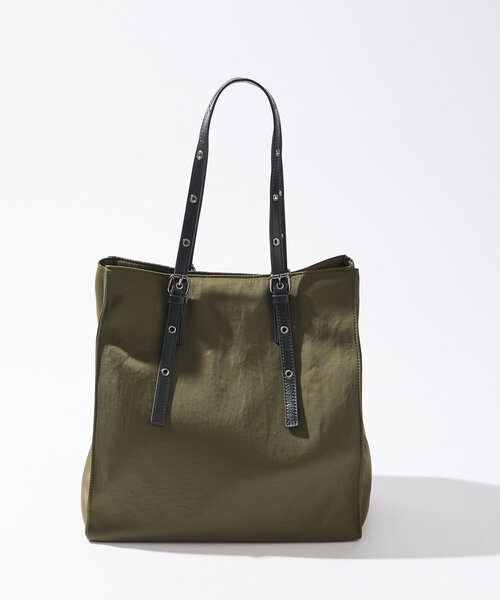 RIVE DROITE(リヴドロワ)の「【R.good(アールドットグッド)】ワッシャーNハトメトート(ハンドバッグ・レディース・カーキ/ブラック・FREE)」の5枚目の写真