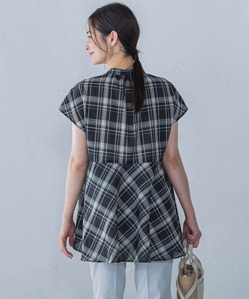 LAUTREAMONT（ロートレアモン）の「マドラスチェックブラウス≪洗濯機で洗える≫（シャツ/ブラウス・レディース・ブラック系その他/オレンジ系その他・9号）」の22枚目の写真