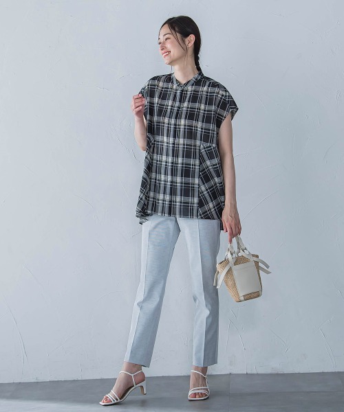 LAUTREAMONT（ロートレアモン）の「マドラスチェックブラウス≪洗濯機で洗える≫（シャツ/ブラウス・レディース・ブラック系その他/オレンジ系その他・9号）」の19枚目の写真
