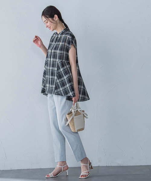 LAUTREAMONT（ロートレアモン）の「マドラスチェックブラウス≪洗濯機で洗える≫（シャツ/ブラウス・レディース・ブラック系その他/オレンジ系その他・9号）」の18枚目の写真