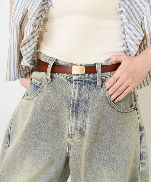 FREAK'S STORE（フリークスストア）の「レザーガチャベルト（ベルト・レディース・ブラック/ブラウン・ONE SIZE）」の4枚目の写真
