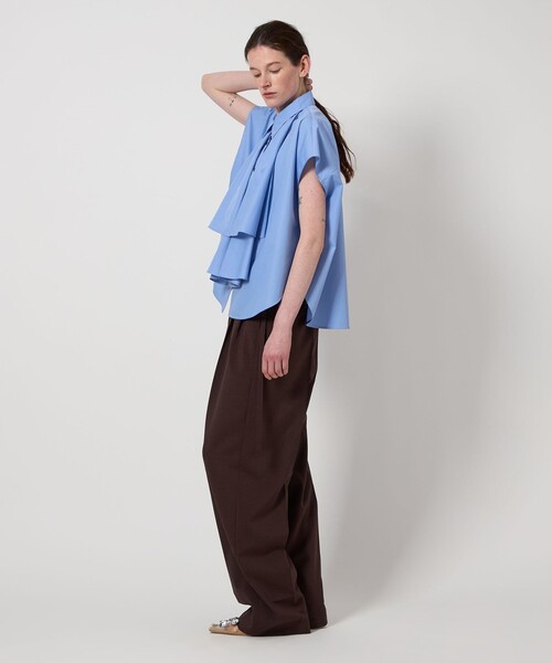 AEWEN MATOPH◆長袖シャツ/FREE/セルロース/BLK/8711-234-0019 AEWEN MATOPH ブラウス シャツ 「AEWEN MATOPH」シャーリング
