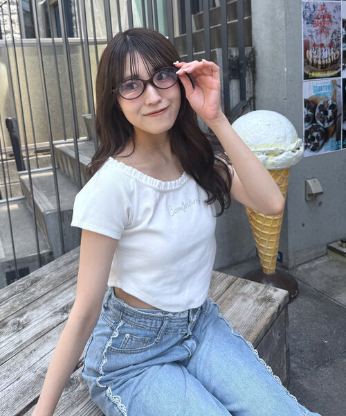 tシャツ 「mline」レースオフショル カットソー レディース mline]レースオフショル カットソー | mline(エムライン