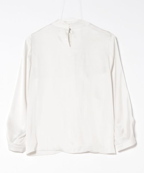 12Twelve Agenda（トゥエルブ　アジェンダ）の「アシメネックタックデザインブラウス（シャツ/ブラウス・レディース・ネイビー/オフホワイト/ブルー・M）」の4枚目の写真