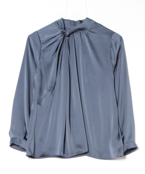 12Twelve Agenda（トゥエルブ　アジェンダ）の「アシメネックタックデザインブラウス（シャツ/ブラウス・レディース・ネイビー/オフホワイト/ブルー・M）」の16枚目の写真