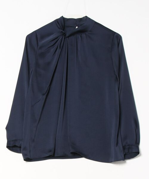 12Twelve Agenda（トゥエルブ　アジェンダ）の「アシメネックタックデザインブラウス（シャツ/ブラウス・レディース・ネイビー/オフホワイト/ブルー・M）」の18枚目の写真