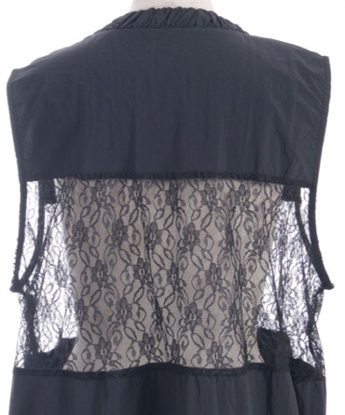 axes femme（アクシーズファム）の「レース切替ジップベスト（ベスト・レディース・カーキ/ブラック・FREE）」の13枚目の写真