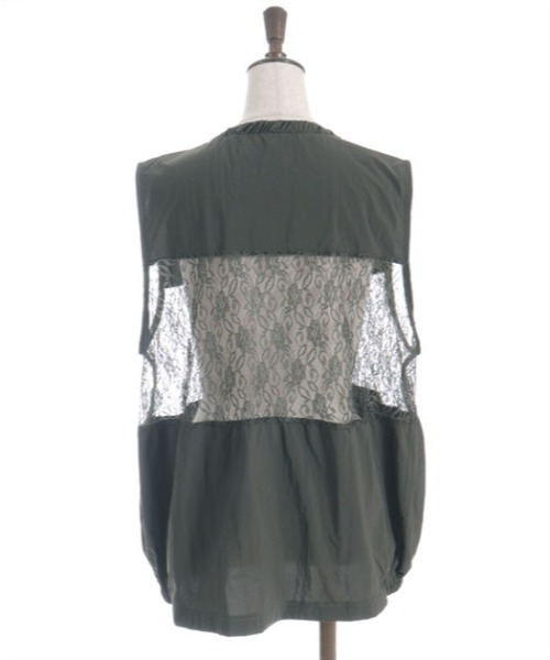 axes femme（アクシーズファム）の「レース切替ジップベスト（ベスト・レディース・カーキ/ブラック・FREE）」の17枚目の写真