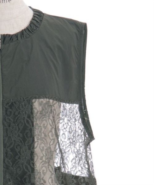 axes femme（アクシーズファム）の「レース切替ジップベスト（ベスト・レディース・カーキ/ブラック・FREE）」の20枚目の写真