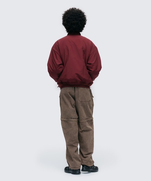 WILD THINGS（ワイルドシングス）の「スタンドアップジャケットフリースライニング│STAND UP JACKET FLEECE LINING（ナイロンジャケット・メンズ・ブラック/ダークグレー/バーガンディー・XL/L/M/S）」の9枚目の写真