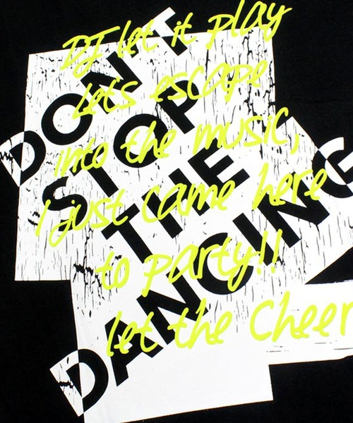 CHEER(チアー)の「発泡プリントメッセージBIGTEE(Tシャツ/カットソー・レディース・ホワイト/ブラック・S)」の10枚目の写真