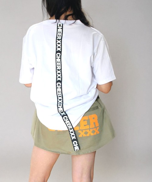 CHEER(チアー)の「発泡プリントメッセージBIGTEE(Tシャツ/カットソー・レディース・ホワイト/ブラック・S)」の5枚目の写真