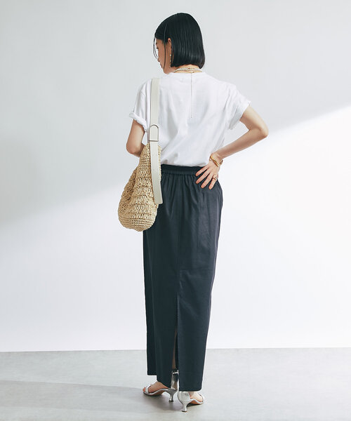 un dix cors(アンディコール)の「《女性らしく着こなせる》ストレッチリネンタイトスカート(スカート・レディース・ブラック/ブルー/ベージュ・FREE)」の19枚目の写真