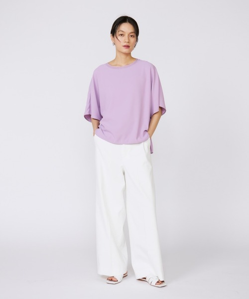 INED（イネド）の「【吸汗速乾】ジョーゼットプルオーバー（Tシャツ/カットソー・レディース・ブラック/ホワイト/パープル・9号）」の16枚目の写真