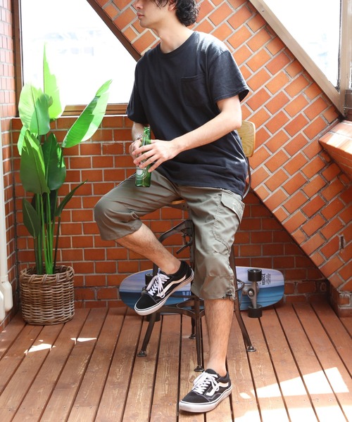 OUTDOOR PRODUCTS（アウトドアプロダクツ）の「OUTDOOR PRODUCTS クライミングカーゴクロップドパンツ（カーゴパンツ・メンズ・ブラック/カーキ/オリーブ/チャコールグレー/ブルー/ベージュ・MEDIUM/X-LARGE/LARGE）」の7枚目の写真