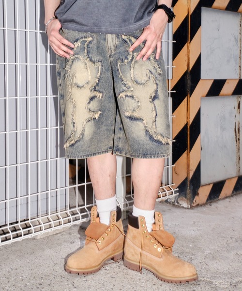 SHORT ROUND（ショートラウンド）の「SHORT ROUND/スーパーバギーフリンジデニムショーツ（デニムパンツ・メンズ・その他1/その他2/その他3/その他4・MEDIUM/LARGE）」の11枚目の写真