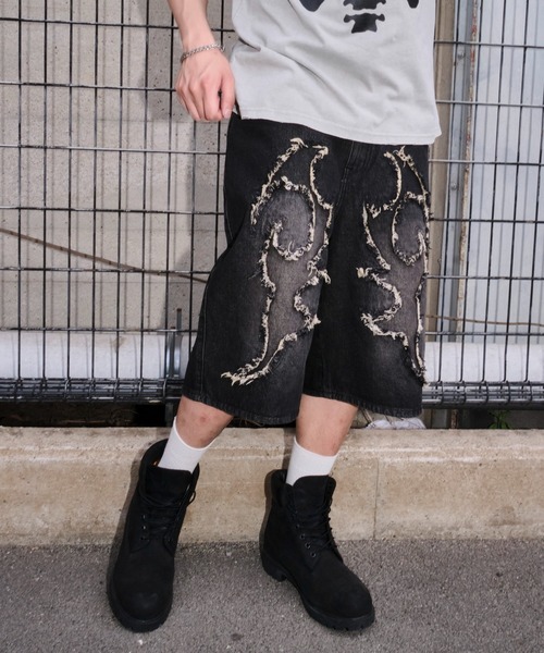 SHORT ROUND（ショートラウンド）の「SHORT ROUND/スーパーバギーフリンジデニムショーツ（デニムパンツ・メンズ・その他1/その他2/その他3/その他4・MEDIUM/LARGE）」の16枚目の写真