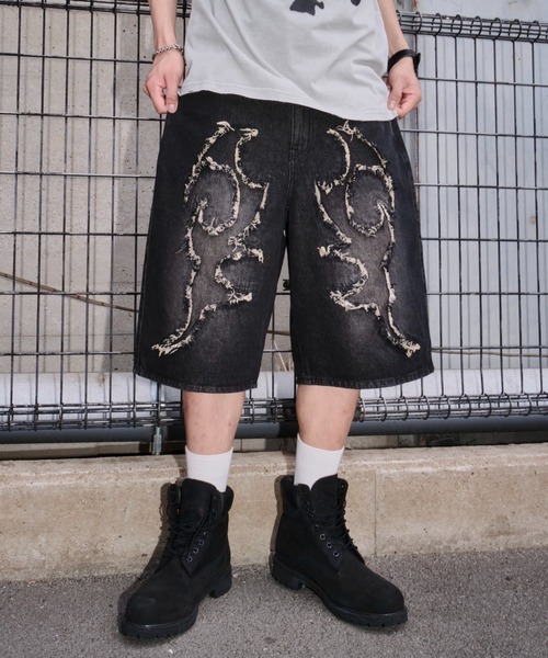 SHORT ROUND（ショートラウンド）の「SHORT ROUND/スーパーバギーフリンジデニムショーツ（デニムパンツ・メンズ・その他1/その他2/その他3/その他4・MEDIUM/LARGE）」の19枚目の写真