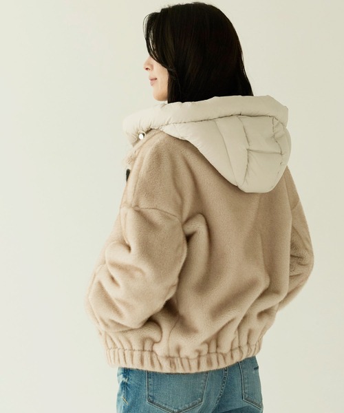 sankyo shokai（サンキョウショウカイ）の「フェイクファージャケット フード付き（その他アウター・レディース・グレー/ベージュ・FREE）」の15枚目の写真