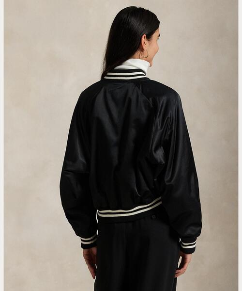 【Sサイズ】POLO RALPH LAUREN サテンボンバージャケット POLO RALPH LAUREN（ポロ ラルフ ローレン）の「ロゴ サテン