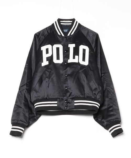 PORO RALPH LAUREN スタジャン　L 黒 POLO Big Pony Baseball Jacket 710951717001-BLACK (POLO RALPH