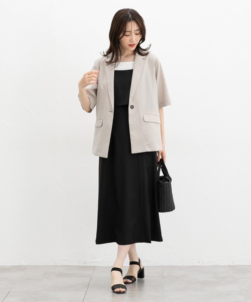 Honeys（ハニーズ）の「キャミワンピース（ワンピース・レディース・グレイッシュベージュ/ブラック/モカ・M/LL/L/3L/S）」の4枚目の写真