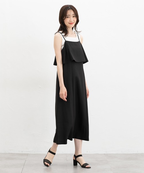 Honeys（ハニーズ）の「キャミワンピース（ワンピース・レディース・グレイッシュベージュ/ブラック/モカ・M/LL/L/3L/S）」の5枚目の写真