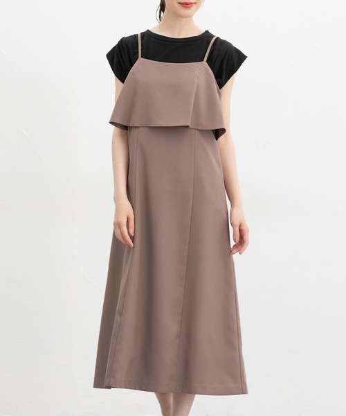 Honeys（ハニーズ）の「キャミワンピース（ワンピース・レディース・グレイッシュベージュ/ブラック/モカ・M/LL/L/3L/S）」の17枚目の写真