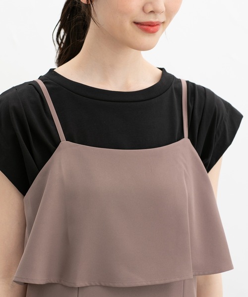 Honeys（ハニーズ）の「キャミワンピース（ワンピース・レディース・グレイッシュベージュ/ブラック/モカ・M/LL/L/3L/S）」の20枚目の写真