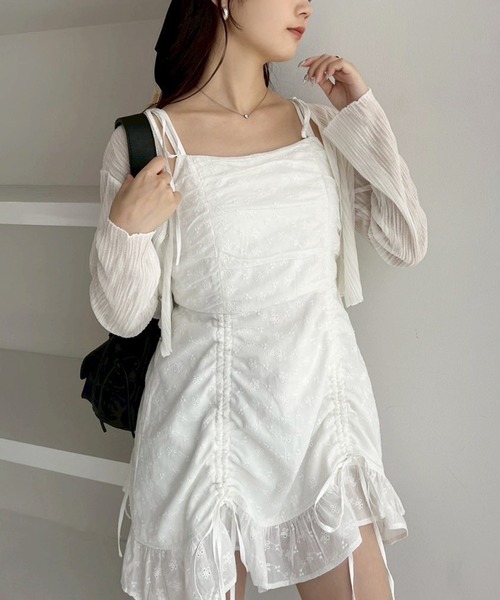 one after another NICE CLAUP(ワンアフターアナザーナイスクラップ)の「ドロストアソートチュニック(シャツ/ブラウス・レディース・ブラック系その他/ホワイト/ブラウン系その他/オフホワイト・FREE)」の2枚目の写真