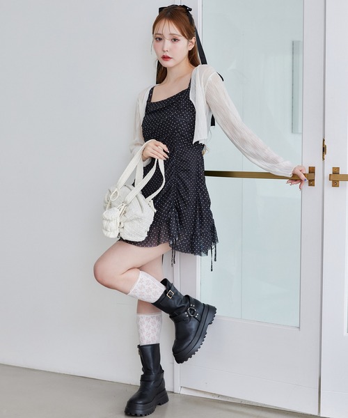 one after another NICE CLAUP(ワンアフターアナザーナイスクラップ)の「ドロストアソートチュニック(シャツ/ブラウス・レディース・ブラック系その他/ホワイト/ブラウン系その他/オフホワイト・FREE)」の18枚目の写真