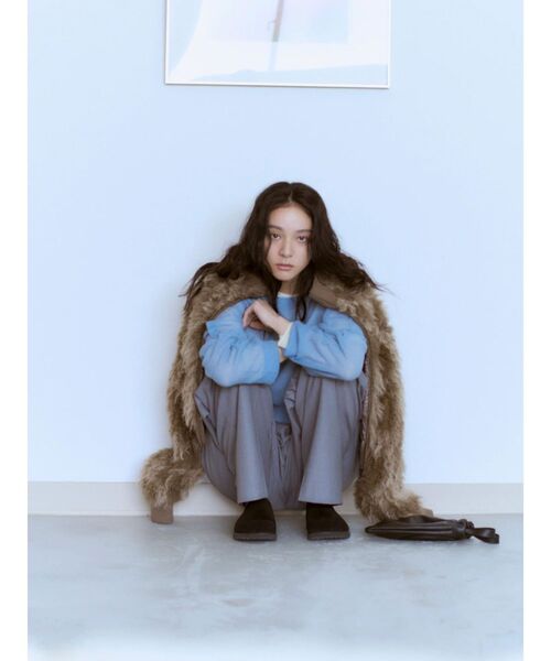 Ungrid(アングリッド)の「モヘヤ混シアーニット(ニット/セーター・レディース・ブルー/レッド/ライトグレー/イエロー・FREE)」の14枚目の写真