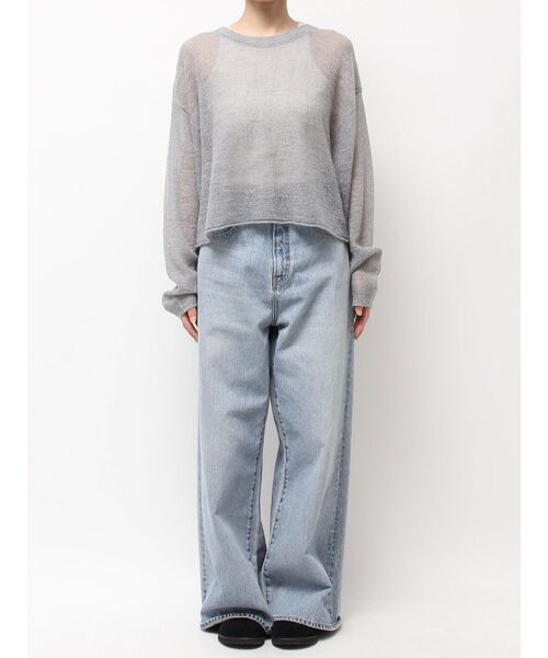 Ungrid(アングリッド)の「モヘヤ混シアーニット(ニット/セーター・レディース・ブルー/レッド/ライトグレー/イエロー・FREE)」の8枚目の写真