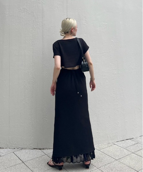 セール】WAVE VEST WITH FLARE DRESS（ワンピース）｜Ameri