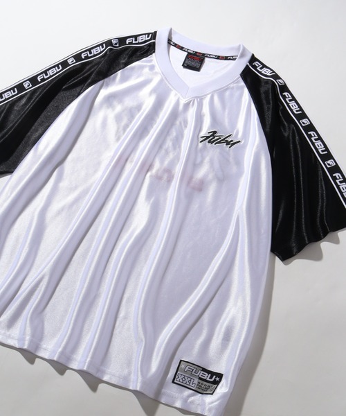 セール】【FUBU/フブ】LOGO TAPE GAME SHIRT/ロゴテープゲーム
