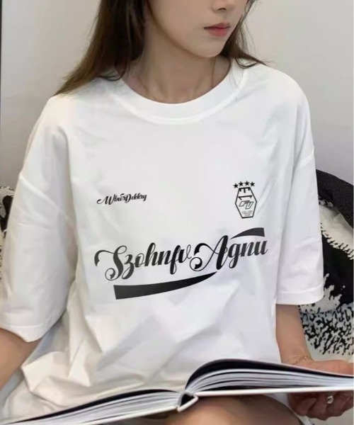 セール】フロント ロゴ デザイン Tシャツ（Tシャツ/カットソー