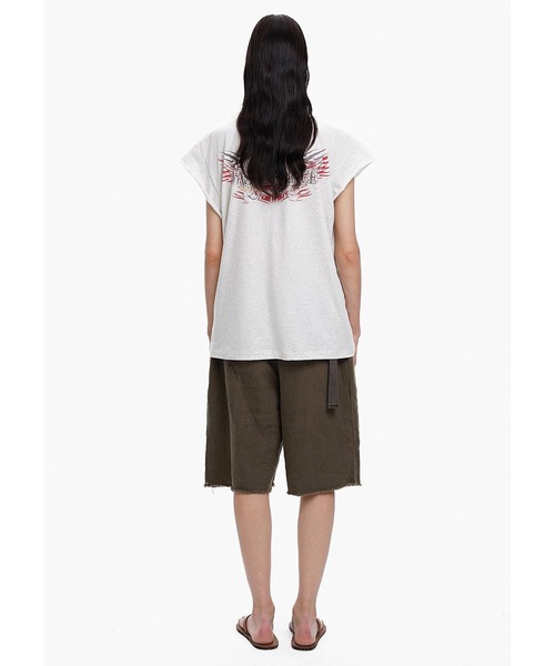 MASONPRINCE（メイソンプリンス）の「オーバーサイズ 両面プリント フライングスリーブ Tシャツ BX3096【MASONPRINCE】（Tシャツ/カットソー・メンズ・グレー・L/M/S）」の8枚目の写真